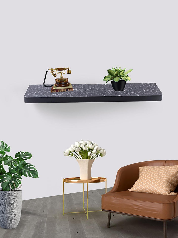 Rwandos Wall Shelf Length 80 CM  Black Marble