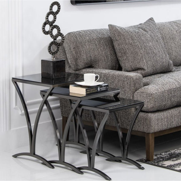 Copex Set Of three Nest Tables  Grey