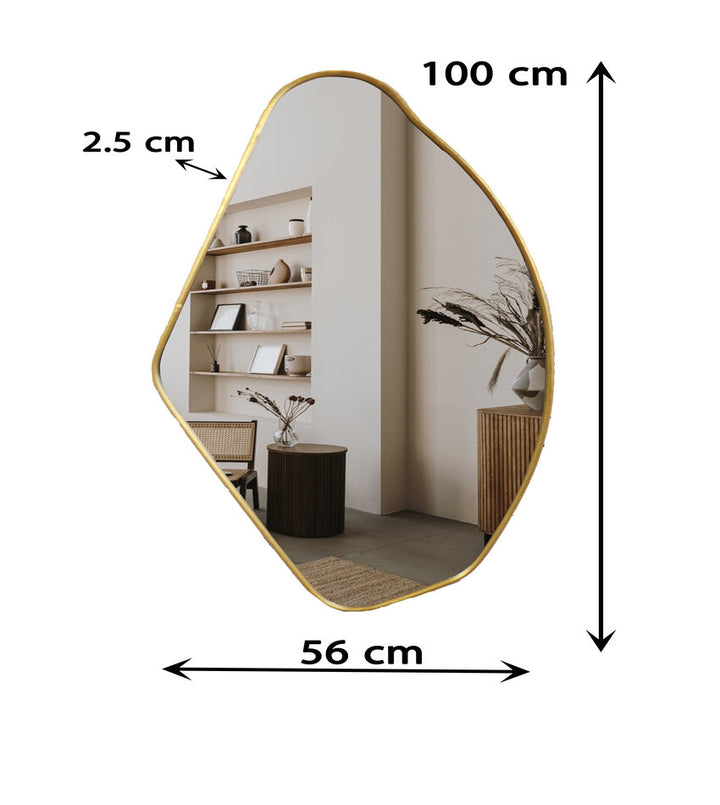 مرآة حائط ريجو  -  ذهبي