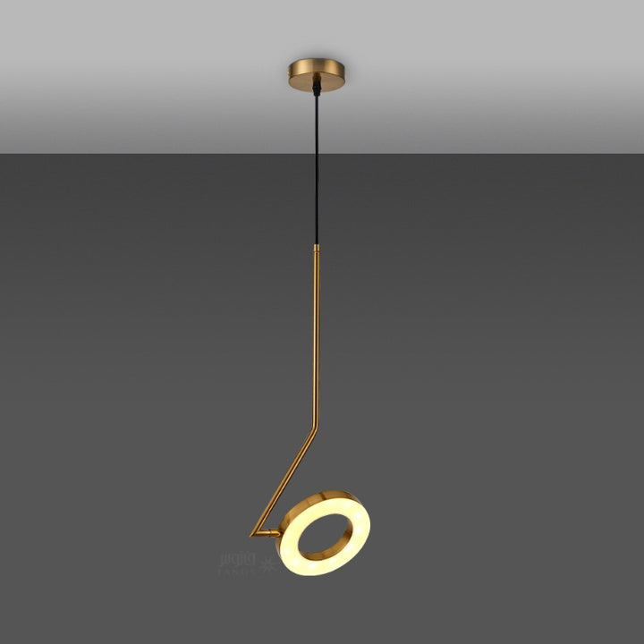 Modern Golden pendant Lighting in a circle