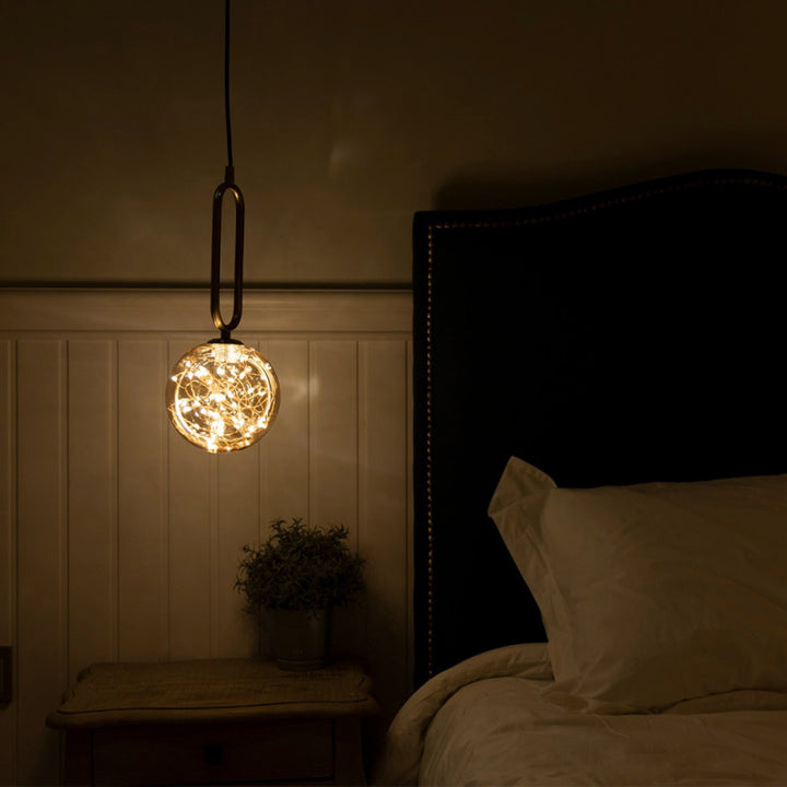 Golden pendant Lighting with ring and LED Lightings