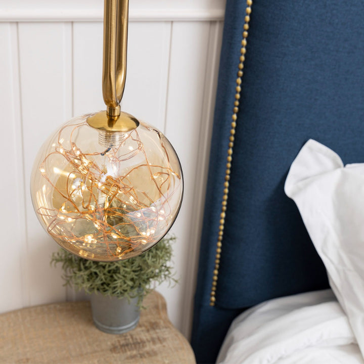 Golden pendant Lighting with ring and LED Lightings