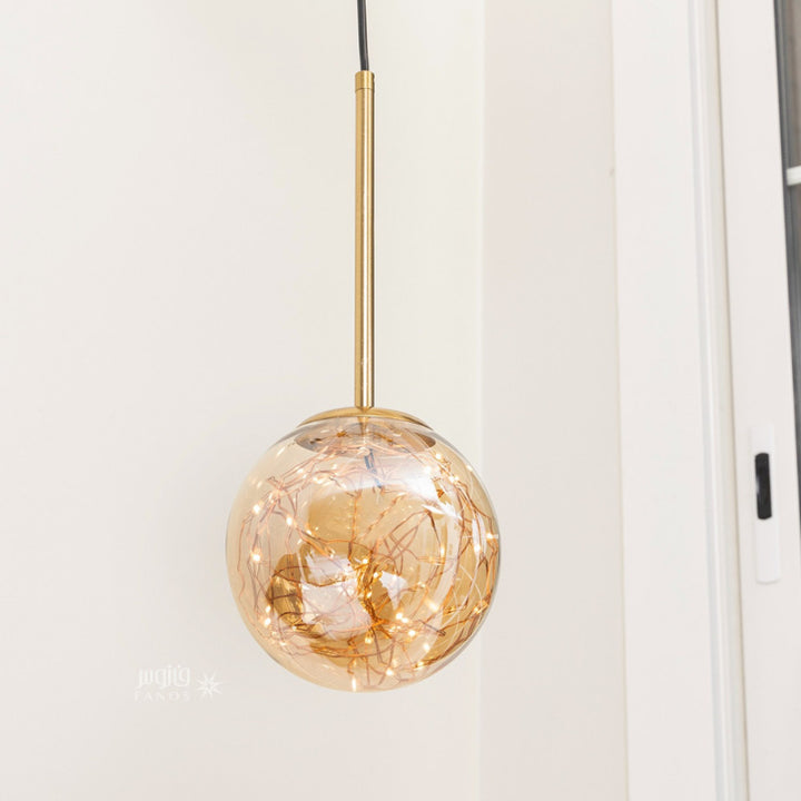 Golden single pendant Lighting with LED Lighting spots