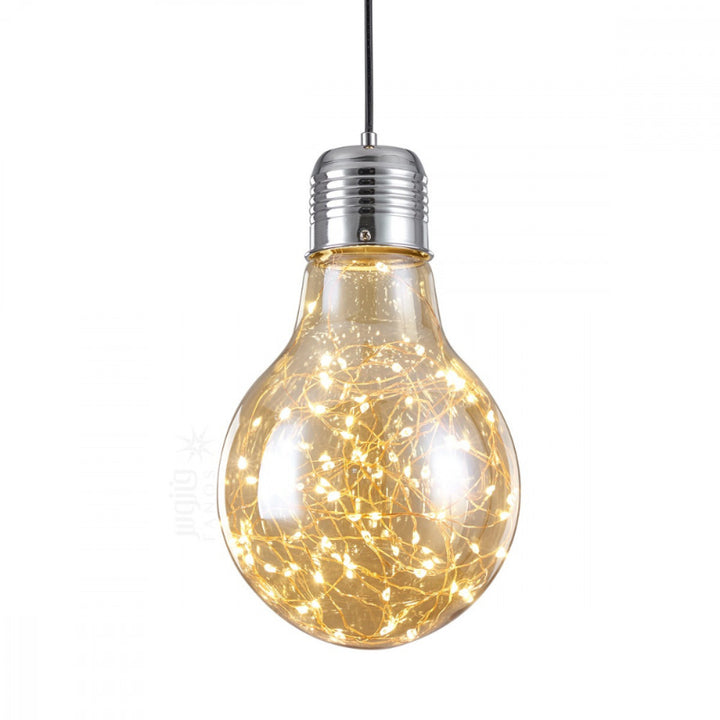 Lampshaped Amber glass Pendant Lighting