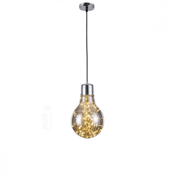 Lampshaped Pendant Lighting gray glass