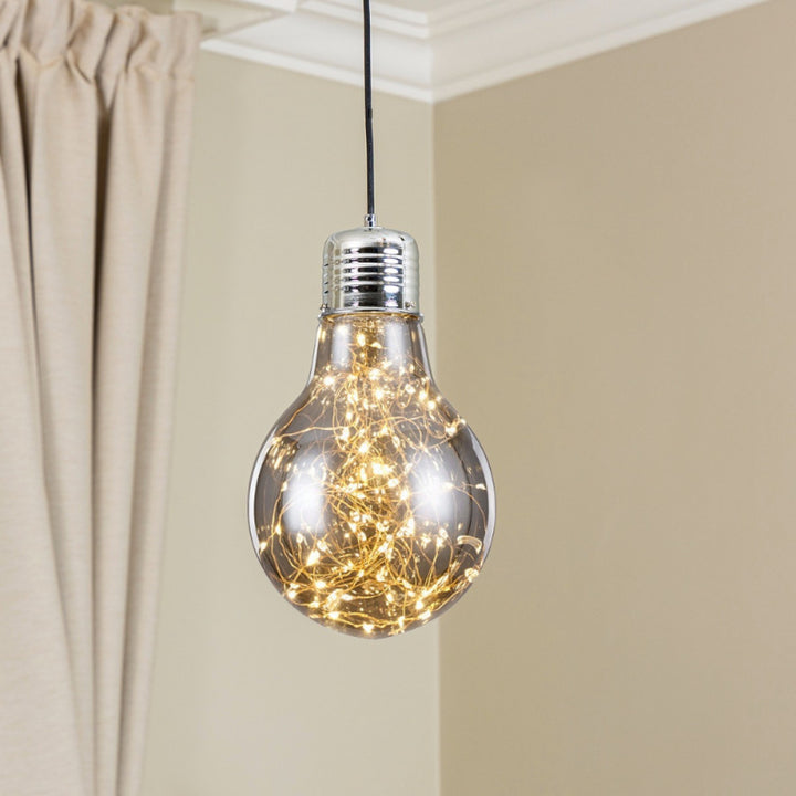 Lampshaped Pendant Lighting gray glass