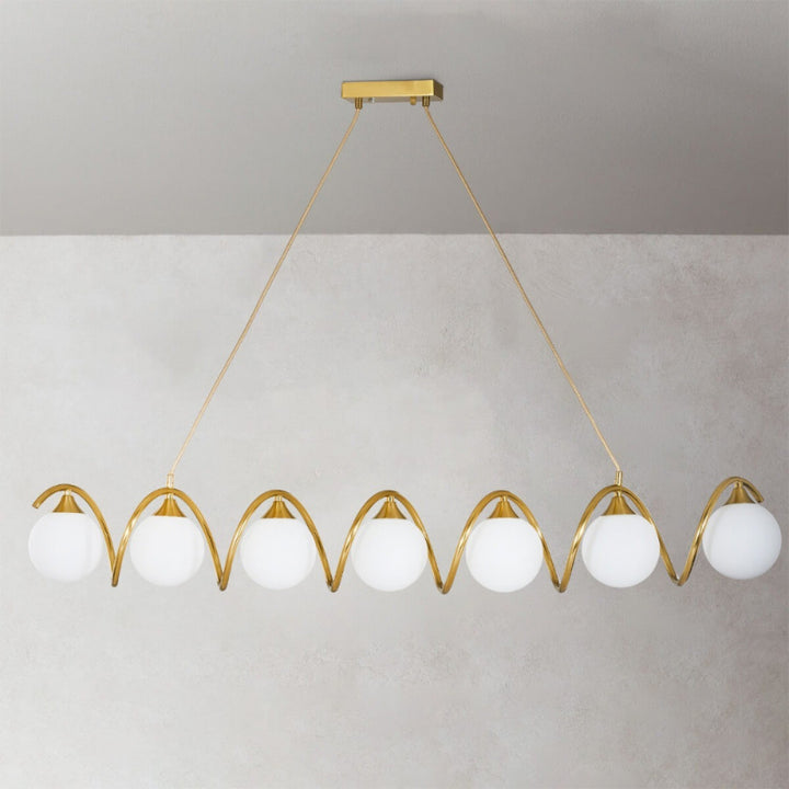 Modern spiral pendant Lighting with 7 bulbs