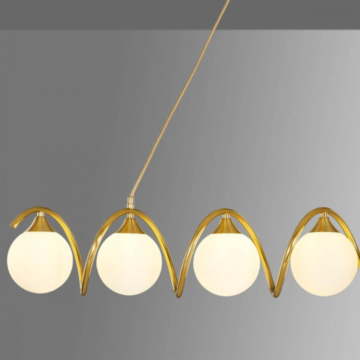 Modern spiral pendant Lighting with 7 bulbs