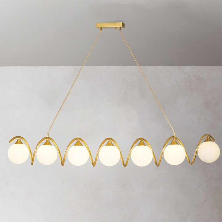 Modern spiral pendant Lighting with 7 bulbs